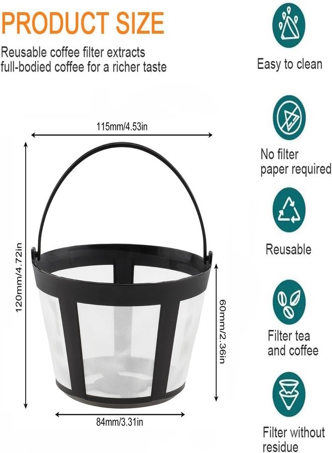 TQEONKL Reusable Coffee Filter Baskets 4-Pack, Compatible with Mr. Coffee, Black & Decker, Cuisinart & More, White, Small - Image 4